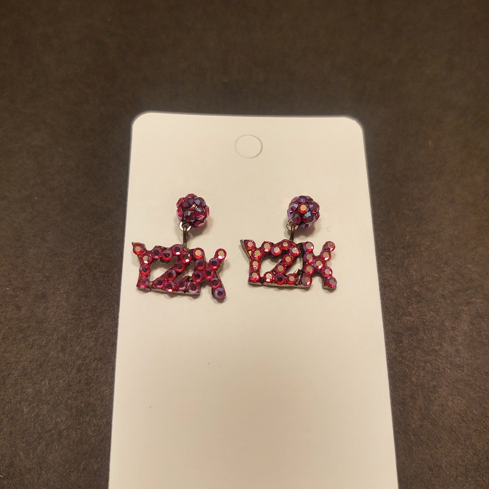 Red gem Y2K earrings